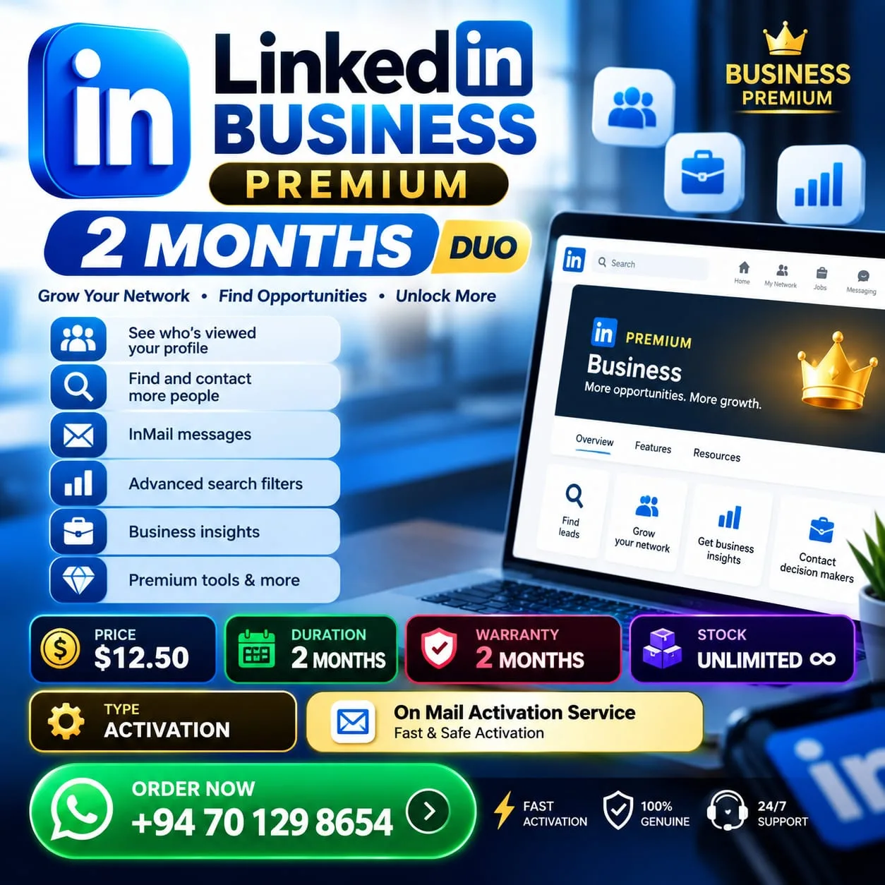 💼 LinkedIn Business Premium — 2 Months